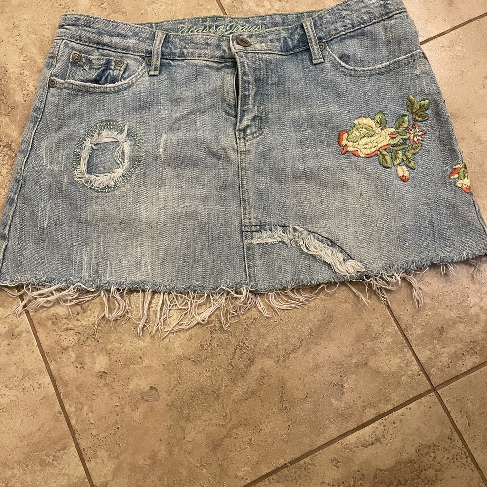 Picasso Denim Jean Skirt